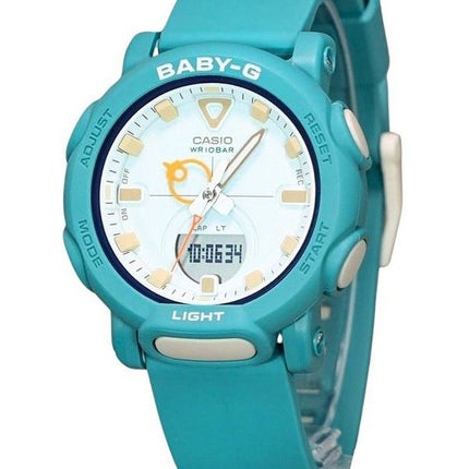 Montre pour femme Casio Baby-G analogique numérique à base de résine biologique, bracelet en résine, cadran vert clair, BGA-310R