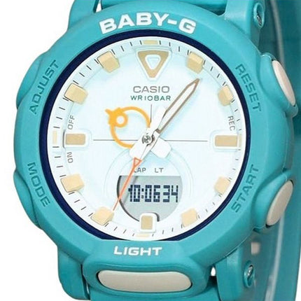 Montre pour femme Casio Baby-G analogique numérique à base de résine biologique, bracelet en résine, cadran vert clair, BGA-310R