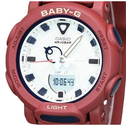 Montre pour femme Casio Baby-G analogique numérique avec bracelet en résine à base biologique et cadran blanc à quartz BGA-310RP