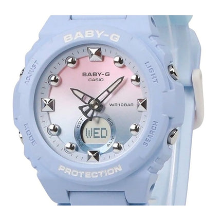 Montre analogique numérique Casio Baby-G pour femme avec bracelet en résine et cadran multicolore à quartz BGA-320-2A1 100 m