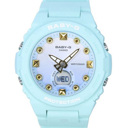 Casio Baby-G Summer Colors Series Bracelet en résine verte analogique Quartz BGA-320-3A 100M Montre pour femme