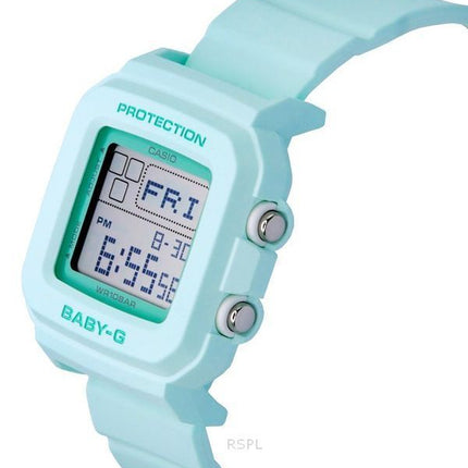 Montre numérique Casio Baby-G pour femme avec bracelet en résine et cadran vert menthe BGD-10-3 100 m