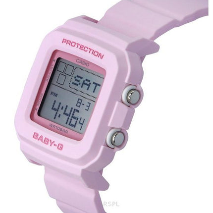 Montre numérique Casio Baby-G pour femme avec bracelet en résine et cadran rose à quartz BGD-10-4 100 M