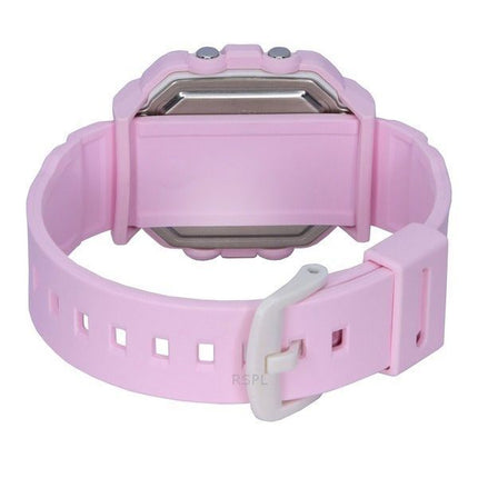 Montre numérique Casio Baby-G pour femme avec bracelet en résine et cadran rose à quartz BGD-10-4 100 M