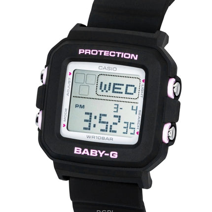 Montre Casio Baby-G Plus Digitale pour femme, bracelet en résine, quartz, BGD-10KH-1, étanche à 100 m, avec support en silicone