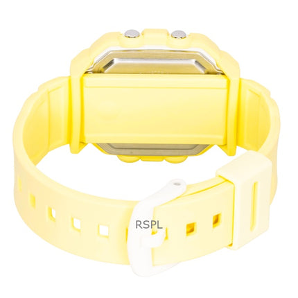 Montre Casio Baby-G Digital pour femme, bracelet en résine jaune, mouvement à quartz, BGD-10KH-9, étanche à 100 m