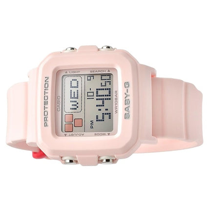 Montre numérique Casio Baby-G Plus pour femme avec bracelet en résine rose et quartz BGD-10L-4 100 m et passants de bracelet sup