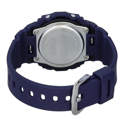 Montre pour femme Casio Baby-G rétro champ de fleurs numérique bracelet en résine bleue Quartz BGD-565RP-2 100M