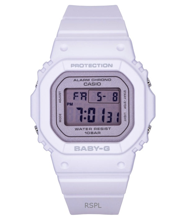 Montre Casio Baby-G pour femme, bracelet en résine, mouvement à quartz numérique BGD-565SC-4B, étanche à 200 m