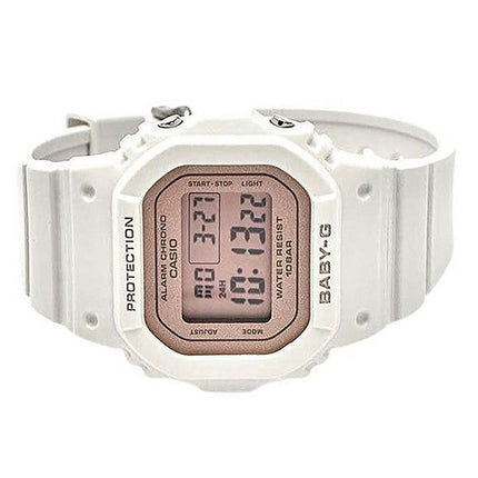 Montre pour femme Casio Baby-G numérique avec bracelet en résine blanche et quartz BGD-565SC-4 100M