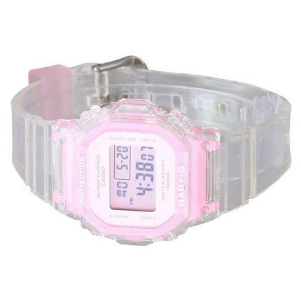 Montre pour femme Casio Baby-G Digital Summer Jelly Bracelet en résine rose transparent Quartz BGD-565SJ-7 100M