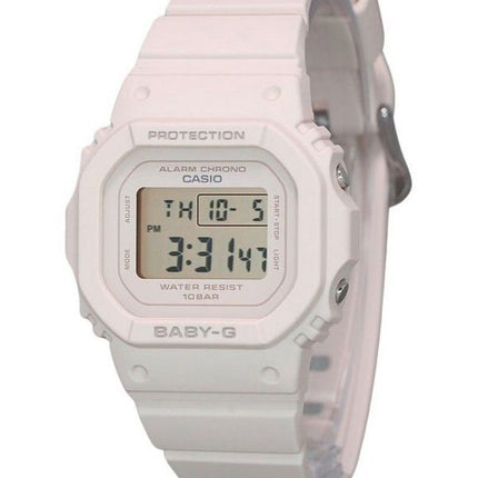 Montre Casio Baby-G numérique beige rose bracelet en résine quartz BGD-565U-4 100M pour femme