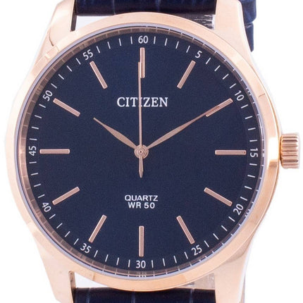 Montre Citizen Blue Dial en cuir de veau à quartz BH5003-00L pour homme