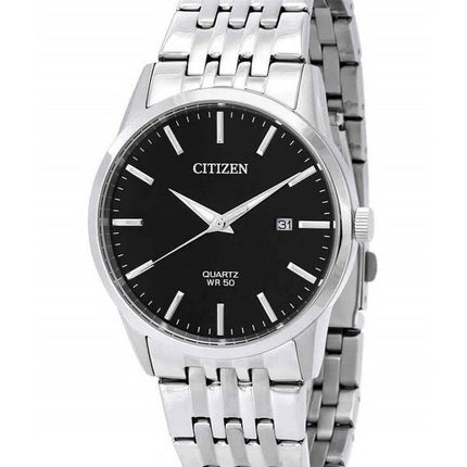 Montre Citizen Black Dial en acier inoxydable Quartz BI5000-87E pour homme