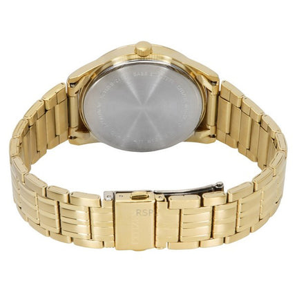 Montre homme Citizen en acier inoxydable doré avec cadran champagne à quartz BI5002-57P