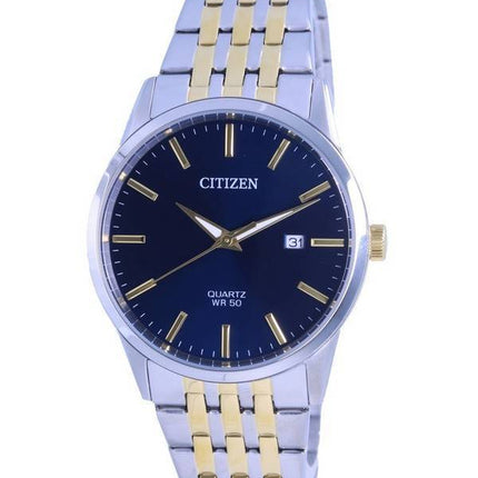 Montre pour homme Citizen Blue Dial Two Tone Acier Inoxydable Quartz BI5006-81L