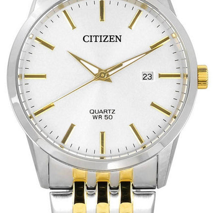 Citizen Champagne Dial Two Tone Acier Inoxydable Quartz BI5006-81P Montre Homme