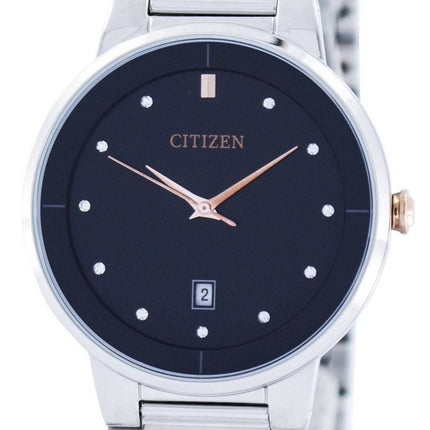 Citizen men's watch with quartz and black dial BI5014-58E