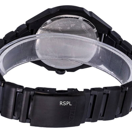 Montre pour homme Citizen minimaliste en acier inoxydable avec cadran noir Eco-Drive BJ6538-87E 100M