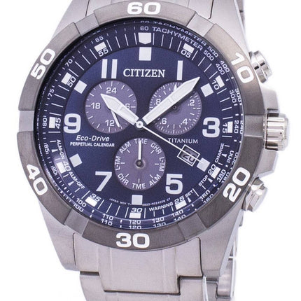 Brycen Citizen Eco-Drive titane chronographe quantième perpétuel BL5558 - 58L montre homme