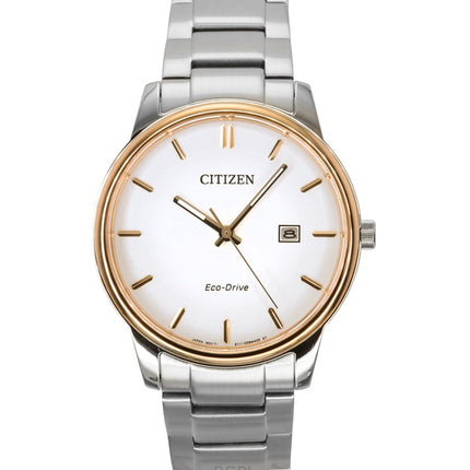 Montre Citizen Eco-Drive en acier inoxydable avec cadran blanc BM6979-74A pour homme