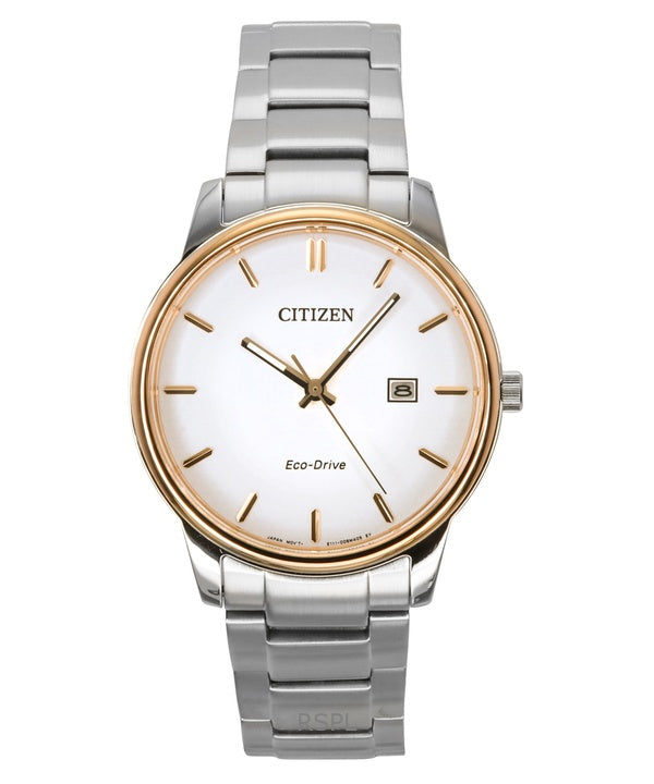 Montre Citizen Eco-Drive en acier inoxydable avec cadran blanc BM6979-74A pour homme