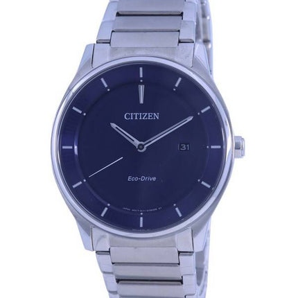 Montre pour homme Citizen Blue Dial en acier inoxydable Eco-Drive BM7400-80L