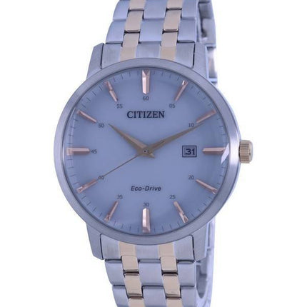 Montre Citizen Eco-Drive BM7466-81H en acier inoxydable bicolore avec cadran gris clair pour homme