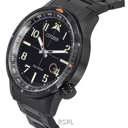 Montre pour homme Citizen Eco-Drive en acier inoxydable avec cadran noir BM7555-83E 100M