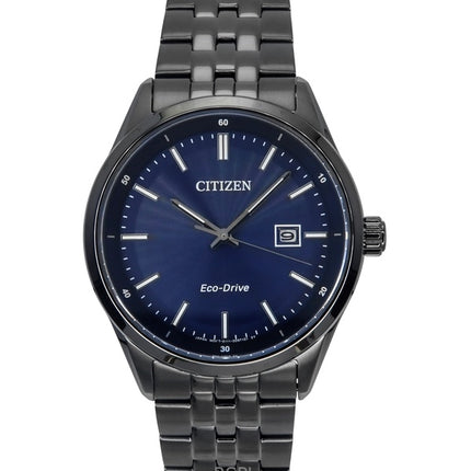 Montre Citizen Eco-Drive en acier inoxydable avec cadran bleu BM7567-50L 100M pour homme