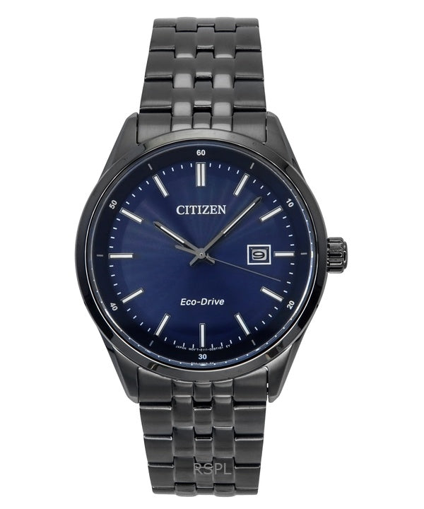 Montre Citizen Eco-Drive en acier inoxydable avec cadran bleu BM7567-50L 100M pour homme