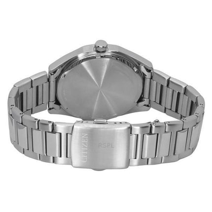 Montre Citizen Eco-Drive en acier inoxydable avec cadran orange BM7630-80Z 100M pour homme