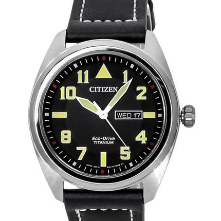 Montre pour homme Citizen Eco-Drive Garrison Super Titanium Cadran noir BM8560-29E 100M