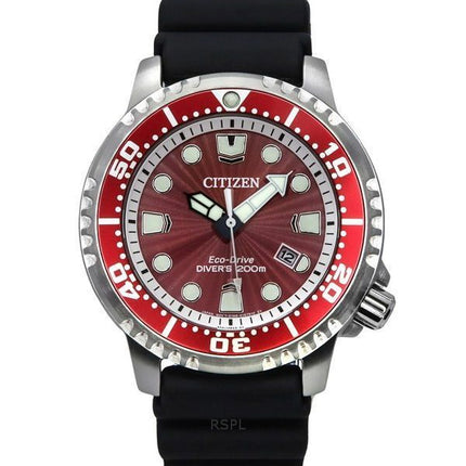 Montre pour homme Citizen Promaster Divers Eco-Drive BN0159-15X 200M avec bracelet en silicone sans marqueur de profondeur