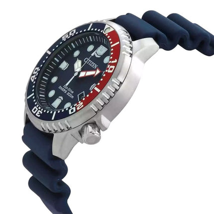 Montre Citizen Promaster Dive pour homme avec bracelet en polyuréthane et cadran bleu Eco-Drive BN0168-06L 200M