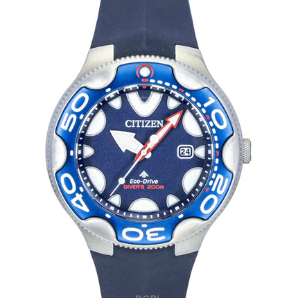 Montre homme Citizen Promaster Dive Marine, bracelet en polyuréthane, cadran bleu, Eco-Drive BN0231-01L, étanche à 200 m