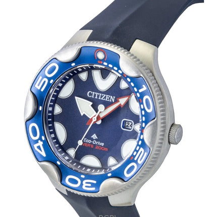 Montre homme Citizen Promaster Dive Marine, bracelet en polyuréthane, cadran bleu, Eco-Drive BN0231-01L, étanche à 200 m