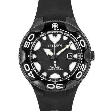 Montre de plongée Citizen Promaster Eco-Drive Orca pour homme, bracelet en polyuréthane, cadran noir, BN0235-01E, 200 m