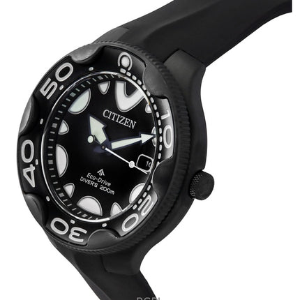 Montre de plongée Citizen Promaster Eco-Drive Orca pour homme, bracelet en polyuréthane, cadran noir, BN0235-01E, 200 m