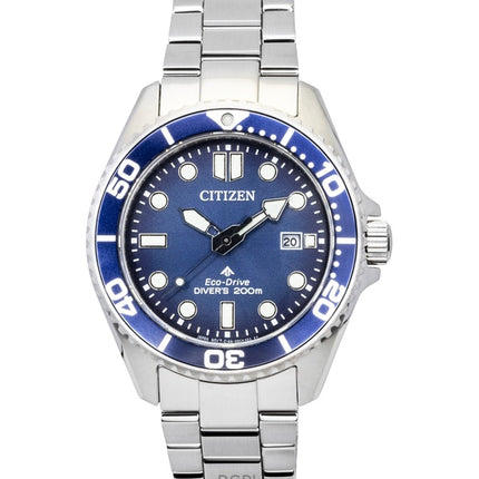 Montre homme Citizen Promaster Dive en acier inoxydable, cadran bleu, Eco-Drive BN0260-54L, étanche à 200 m