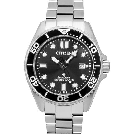 Montre homme Citizen Promaster Dive en acier inoxydable, cadran noir, Eco-Drive BN0261-51E, étanche à 200 m
