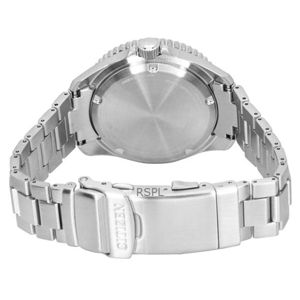 Montre homme Citizen Promaster Marine Eco-Drive Diver&#39;s BN0269-50W 200M, cadran vert, acier inoxydable