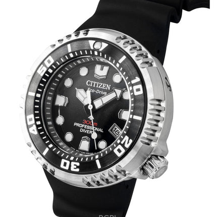 Montre de plongée Citizen Promaster Eco-Drive BN1024-01E pour homme, bracelet en caoutchouc, cadran noir, 300 m