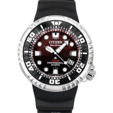 Montre de plongée Citizen Promaster Eco-Drive BN1024-01Z pour homme, bracelet en polyuréthane, cadran rouge, 300 m