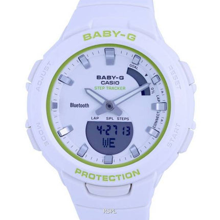 Casio Baby-G Analogique Numérique Résine Quartz BSA-B100SC-7A.G BSAB100SC-7 100M Montre Femme