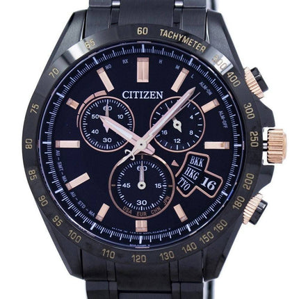 Citizen Eco-Drive Chronograph mondiale temps Japon faite BY0135-57F montre homme