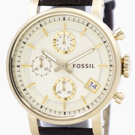 Fossil BoyFriend originale chronographe en acier inoxydable C181019-BRW Montre Femme