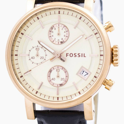 Fossil BoyFriend originale chronographe en acier inoxydable C181020-BLK Montre Femme