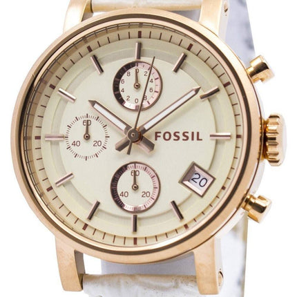 Fossil BoyFriend originale chronographe en acier inoxydable Montre C181020-WHT femmes