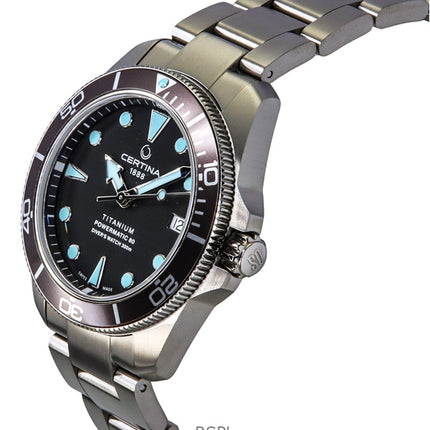 Montre de plongée automatique Certina DS Action Diver titane gris cadran C032.807.44.081.00 300 m unisexe